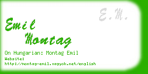 emil montag business card